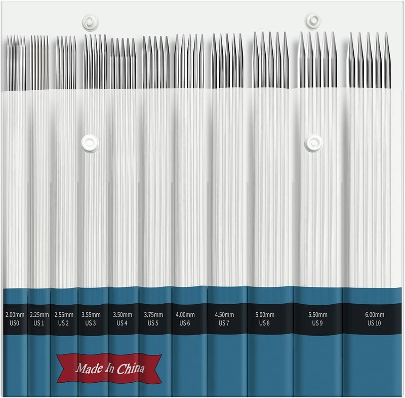 Soosui Double-Pointed Knitting Needles 8 inches/20 cm, Double-Pointed Knitting Needle Set, Ideal for Socks, Hats, and Mittens, 55-Piece Set/Multiple Sizes, Suitable for Beginners and Experienced Knitters - Image 1